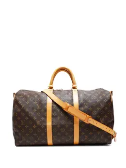 Louis Vuitton Pre-Owned: Коричневая спортивная сумка 