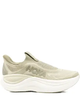 HOKA: Зелёные кроссовки 