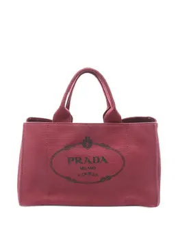 Prada Pre-Owned: Бордовая сумка-шоппер 