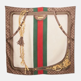 Gucci: Многоцветный шарф  GG