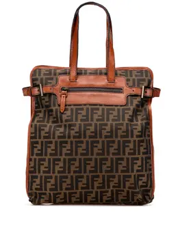 Fendi Pre-Owned: Коричневая сумка-шоппер 