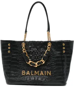 Balmain: Чёрная сумка-шоппер 