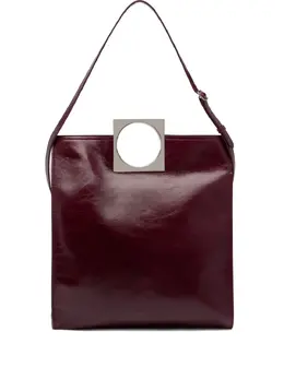 Bally: Бордовая сумка-шоппер 