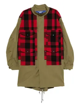 Junya Watanabe MAN: Пальто цвета хаки 