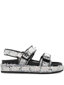 Tory Burch: Чёрные сандалии 