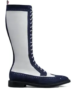 Thom Browne: Синие ботинки  Longwing