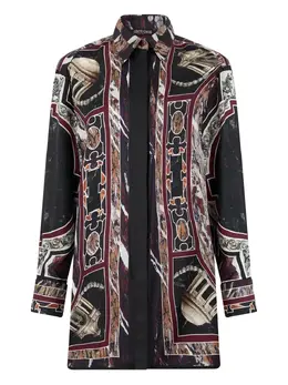 Roberto Cavalli: Рубашка с принтом 