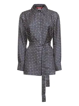 Max Mara: Рубашка с растительным принтом 