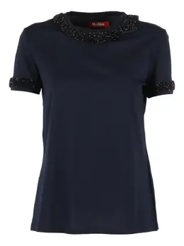 Max Mara: Голубая футболка 
