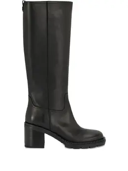 Casadei: Чёрные ботинки 