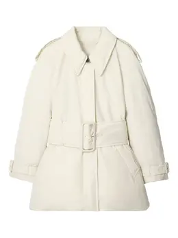 Burberry: Белое пальто 