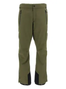 Moncler Grenoble: Зелёные брюки 