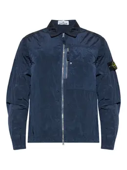 Stone Island: Синяя рубашка 