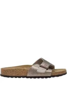 Birkenstock: Бежевые сандалии 