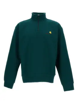 Carhartt WIP: Зелёный свитшот 