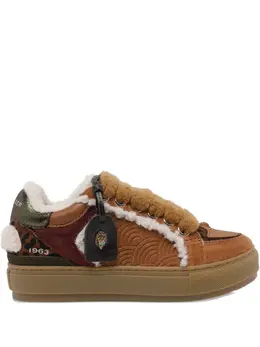 Kurt Geiger London: Коричневые кроссовки 