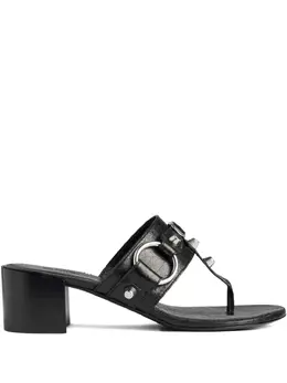 Balenciaga: Чёрные сандалии 