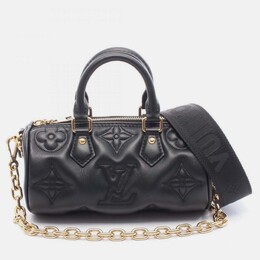 Louis Vuitton: Чёрная сумка  Papillon