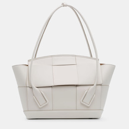 Bottega Veneta: Белая сумка  Maxi Intrecciato