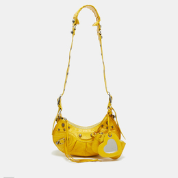 Balenciaga: Жёлтая сумка  Le Cagole