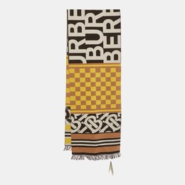 Burberry: Жёлтый шарф 