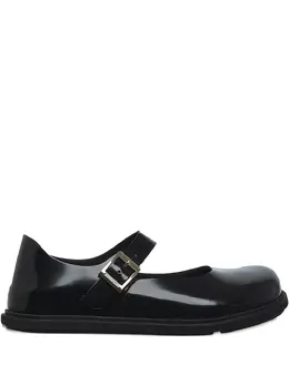Birkenstock: Чёрные балетки 