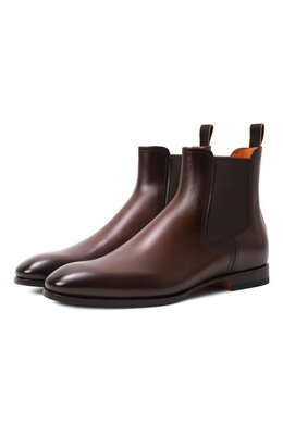 Santoni: Коричневые ботинки 