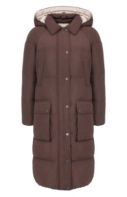 Brunello Cucinelli: Коричневый пуховик 