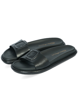 SANTONI: Чёрные шлёпанцы 