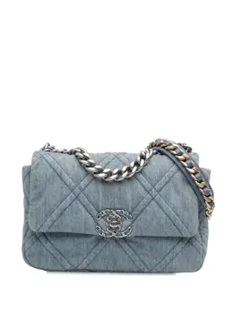CHANEL Pre-Owned: Голубая сумка 
