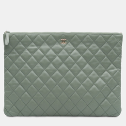 Chanel: Зелёный клатч 