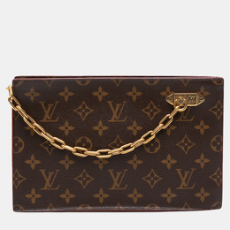 Louis Vuitton: Коричневый клатч 
