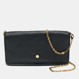 Louis Vuitton: Чёрная сумка  Pochette