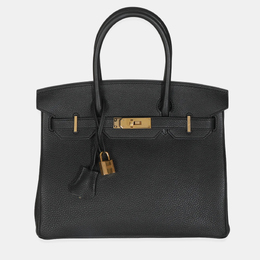 Hermes: Чёрная сумка  Birkin 30