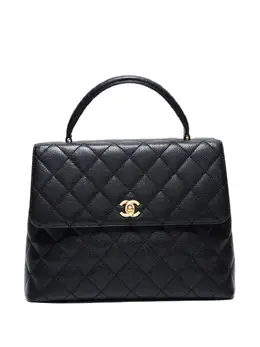 CHANEL Pre-Owned: Чёрная сумка-шоппер 