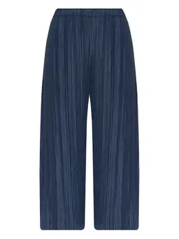 Pleats Please Issey Miyake: Синие брюки 