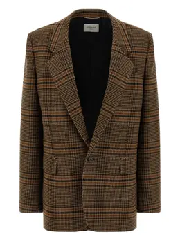 Saint Laurent: Коричневый жакет 