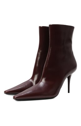 Saint Laurent: Бордовые ботинки 