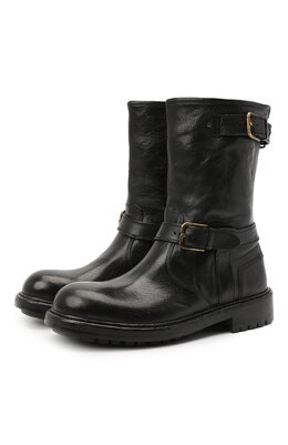 Dolce & Gabbana: Чёрные сапоги 