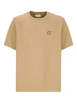 Maison Kitsuné: Бежевая футболка 