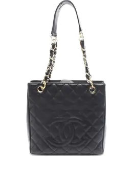 CHANEL Pre-Owned: Чёрная сумка-шоппер 