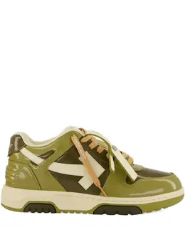 Off-White: Зелёные кроссовки  Out of Office