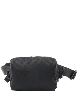 Burberry Pre-Owned: Чёрная поясная сумка 
