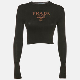 Prada: Чёрный топ 