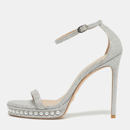 Stuart Weitzman: Серебристые сандалии  Nudist