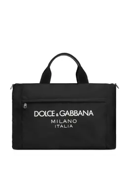 Dolce & Gabbana: Чёрная сумка-шоппер 