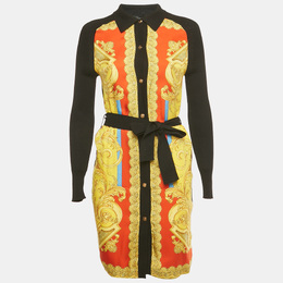 Versace: Чёрный кардиган  Barocco