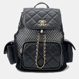 Chanel: Чёрный рюкзак 