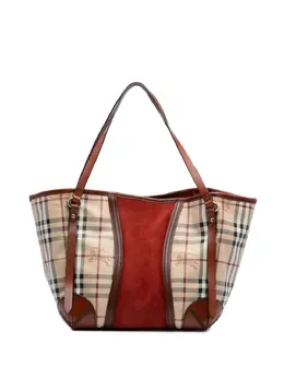 Burberry Pre-Owned: Коричневая сумка-шоппер 