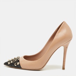 Valentino: Бежевые туфли  Rockstud